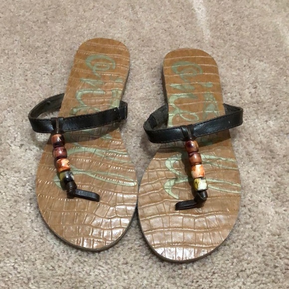 O’Neil Brown Beaded Sandals 6 - Picture 1 of 4